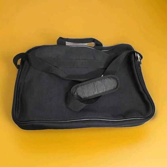 Black Samsonite 1910  Computer Laptop Bag Long Strap Soft Shell Multiple Pockets - Picture 2 of 8